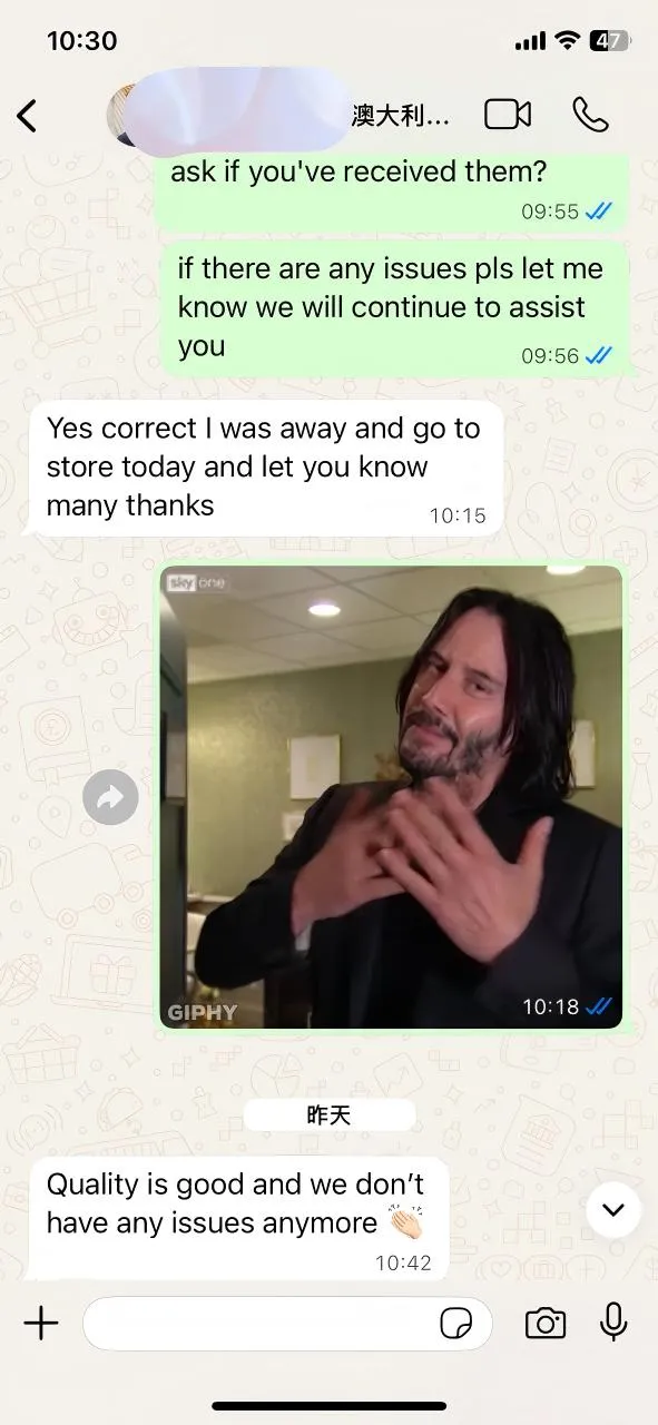 ​Phản hồi từ khách hàng Úc của chúng tôi: Chất lượng là cách giao tiếp tốt nhất