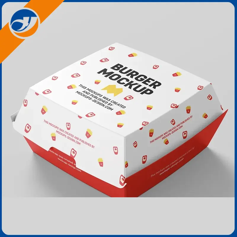 Hộp bánh hamburger đầy màu sắc
