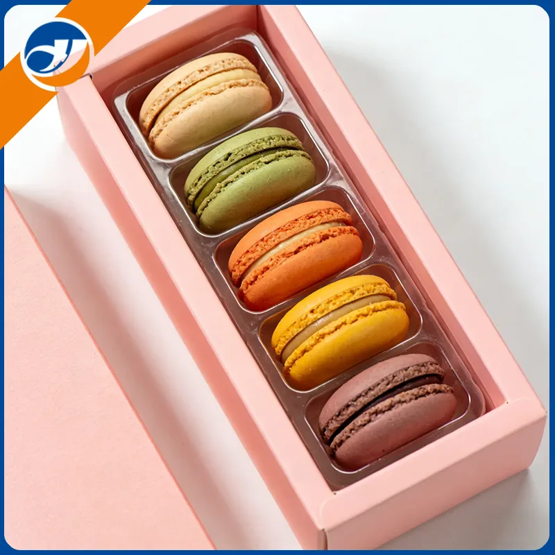 Hộp đóng gói Macaron in có vách ngăn và cửa sổ
